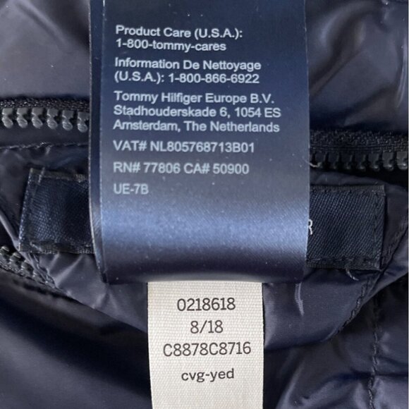 Tommy Hilfiger Men Reversible Down Puffer Vest Size L Colorblock Classic Casual - Picture 15 of 16